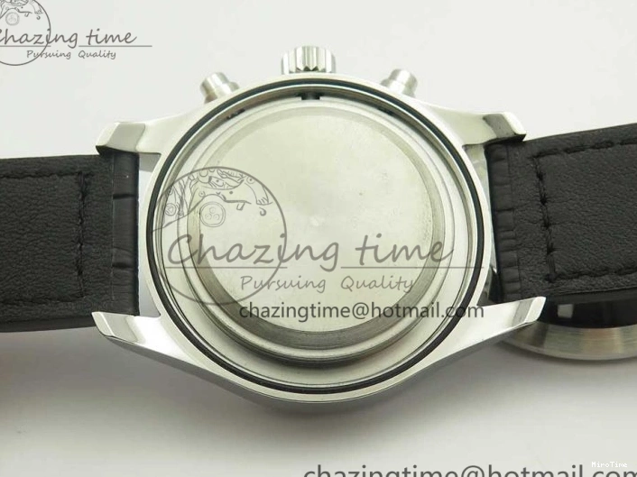 MIROTIME 0712 Pilot Chrono 377725 SS ZF 1:1 Best Edition White Dial on Black Leather Strap A Soft 7183